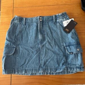 Vans Denim Sidewalk Cargo Skirt NWT